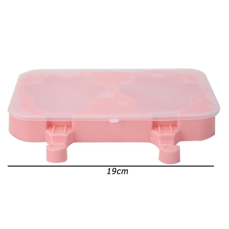 2 Shapes Handmade Pink Mold Set Non-stick Silicone Ice Cream Mold Baking Tools Household Kitchen Ice Cream Accessories - ebowsos