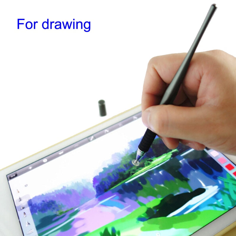 2 in 1 Capacitive Stylus Pen NEW Metal 6 colors Drawing Pen Touch Screen Stylus Pen For Smart Phone Tablet PC for iPhone iPad - ebowsos
