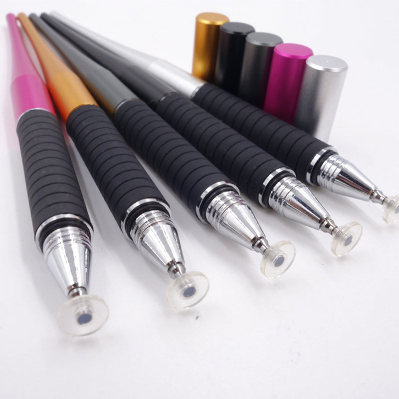 2 in 1 Capacitive Stylus Pen NEW Metal 6 colors Drawing Pen Touch Screen Stylus Pen For Smart Phone Tablet PC for iPhone iPad - ebowsos
