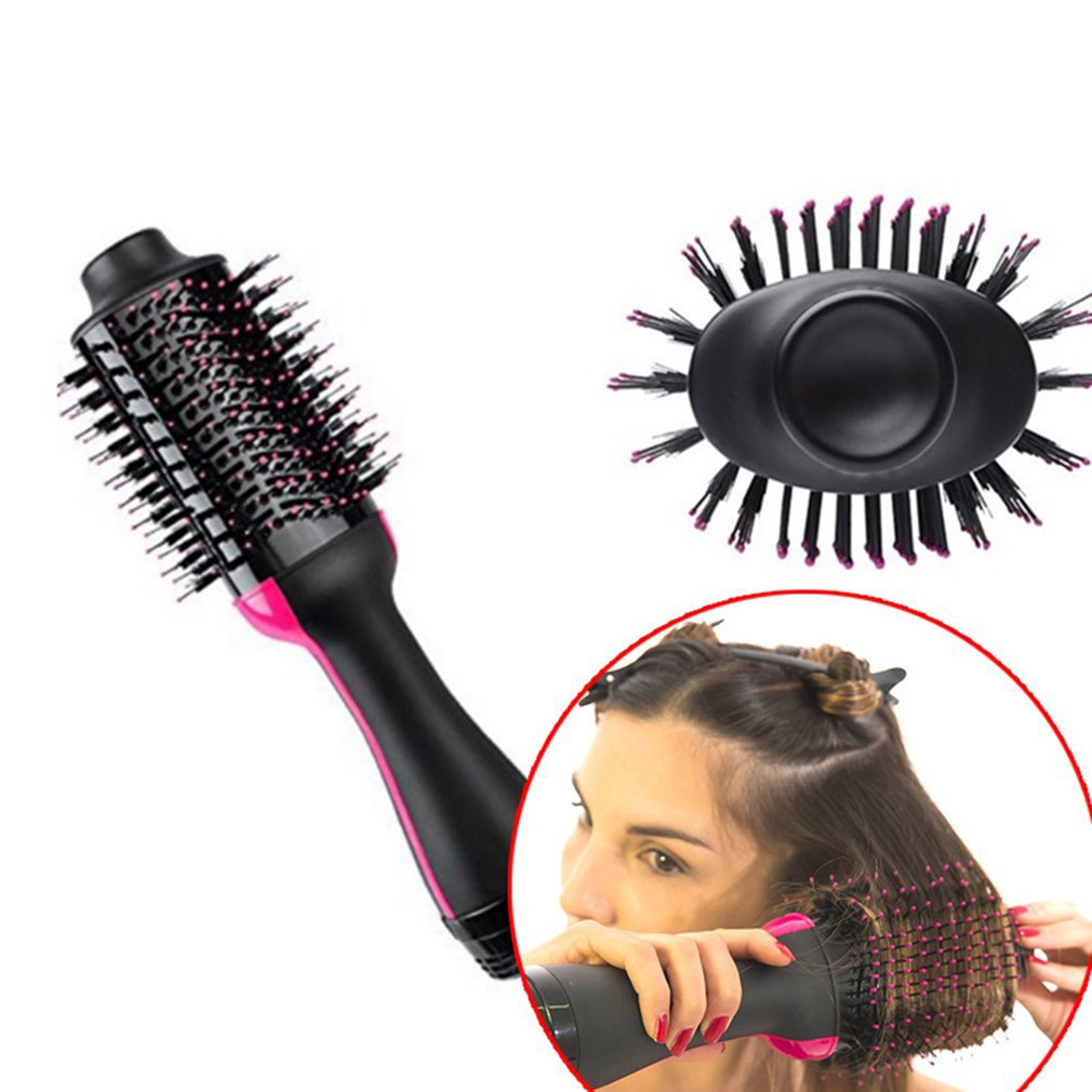 2 in 1 Hot Air Brush Negative Ion Straight Hair Comb Electric Curler Multi-Function Infrared Hot Air Comb Curl Salon Styling - ebowsos