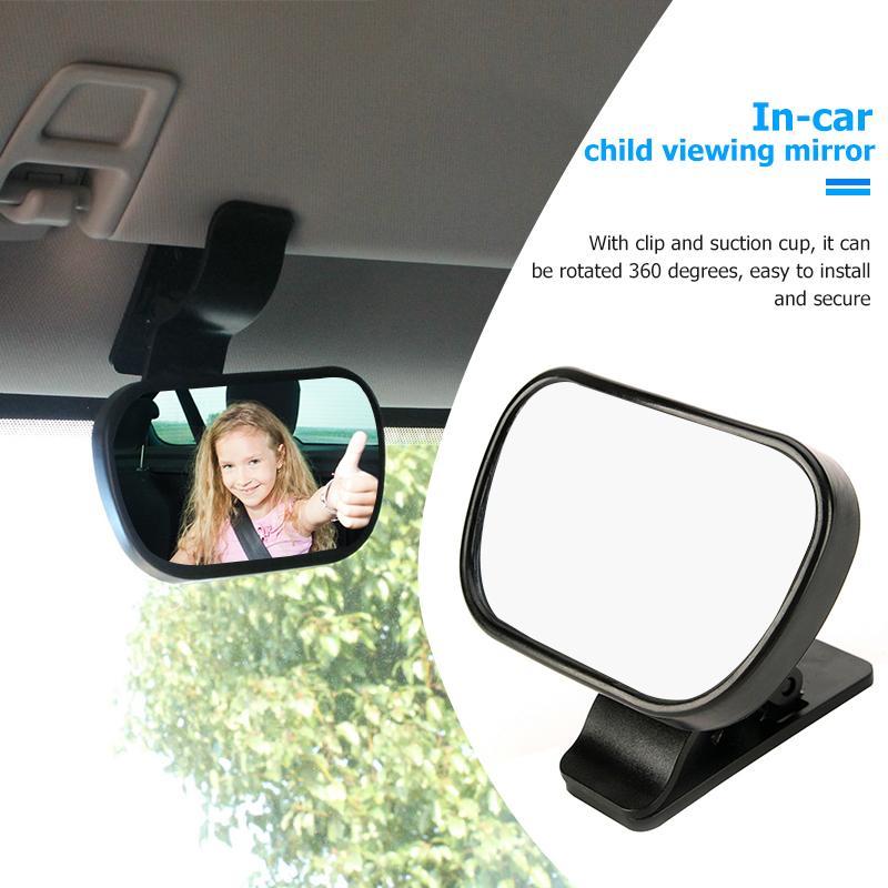 2 in 1 Mini Safety Car Back Seat Baby View Mirror Adjustable Baby Rear Convex Mirror Car Baby Kids Monitor Drop Shipping Mirror - ebowsos