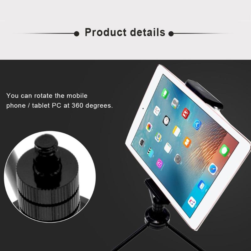 2 in 1 Phone Tablet Tripod with Mount Adapter Universal Tablet Phone Clamp Holder for iPad Air iPhone Samsung High Quality - ebowsos