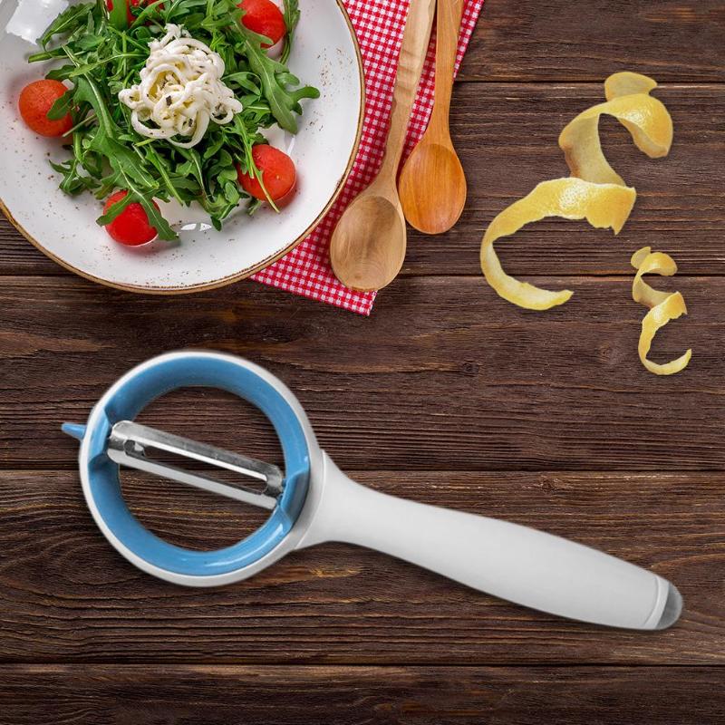 2 in 1 Rotary Double Blade Peeler Vegetable Fruits Potato Grater Cutter - ebowsos