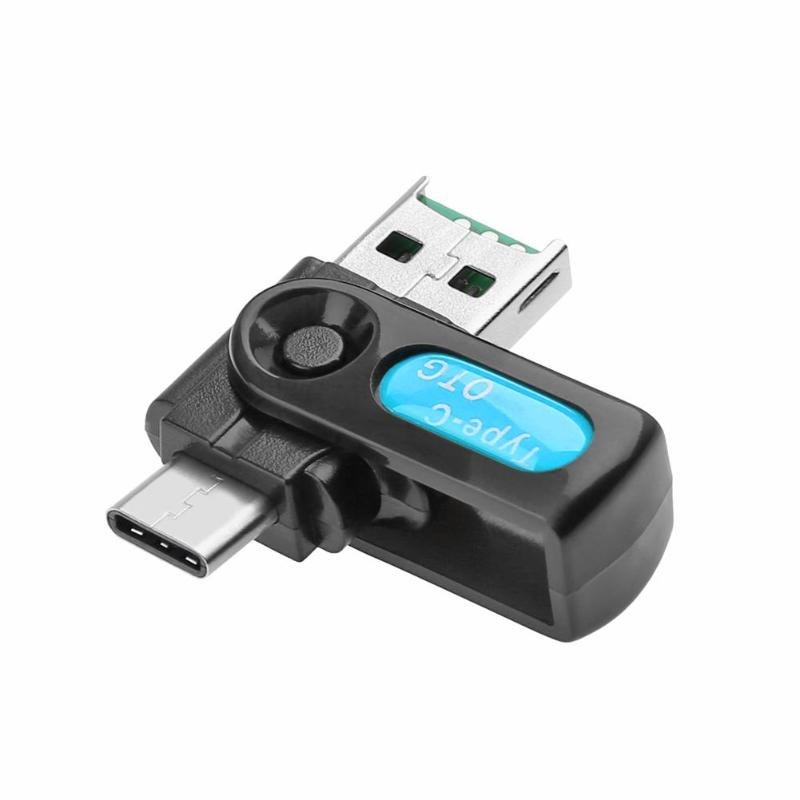 2 in 1 Type-C USB 3.1 Micro SD TF Card Reader Memeory Card Reader Phone U Disk Adapter for PC Laptop Micro SD TF Card Reader New - ebowsos