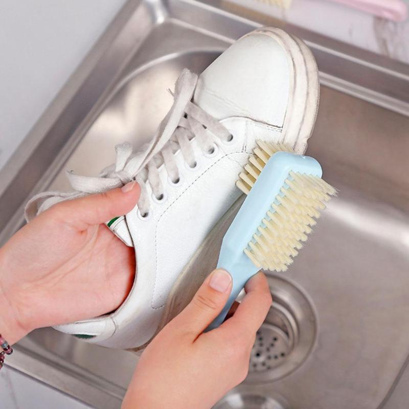 2-sided Plastic Soft Hair Suede Leather Shoes Cleaning Brush Boot Cleaner Strong Decontamination Household Cleaning Tools - ebowsos