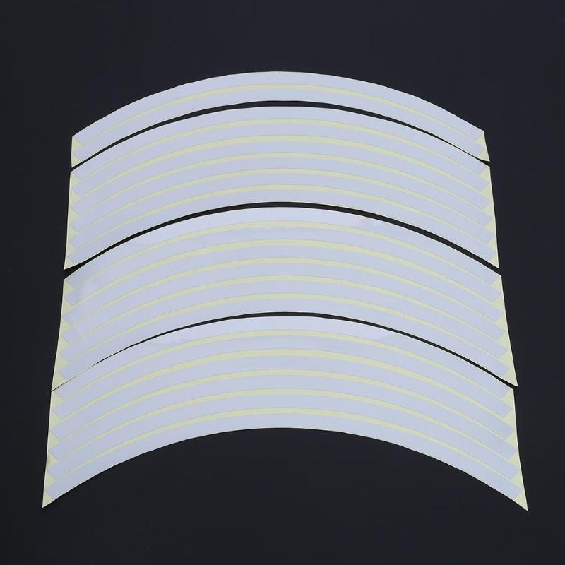 20 Strips Reflective Motorcycle Car Rim Stripe Wheel Decal Tape Stickers - ebowsos