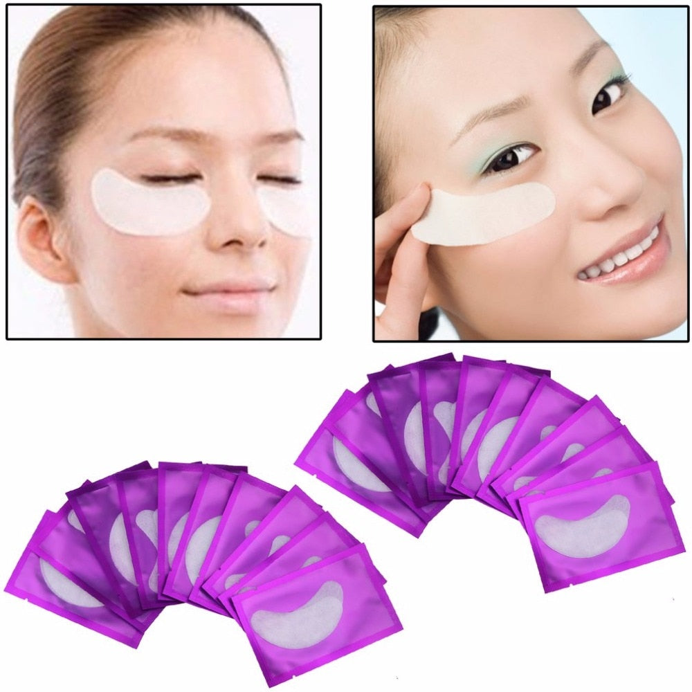 20 pairs Comfortable Natural Women Under Eye Pads Patches Anti-Wrinkle Dark Circle Remove Eye Patches Pad Mask Makeup Tool - ebowsos