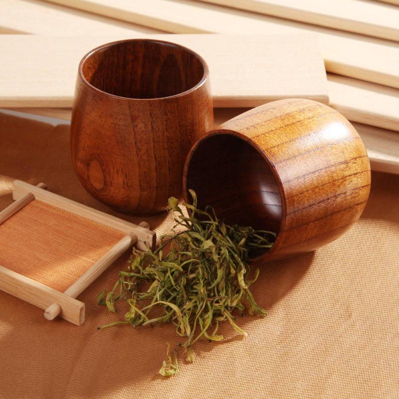 200ml Chinese Style Natural Wooden Cup Green Tea Cup High-quality Belly Classic High-end Home Restaurant Drinkware - ebowsos