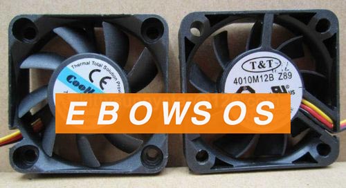 T&T 4010 4010M12B NF1 12V 0.16A 3Wire Computer case fan,CPU Cooler Fan ...