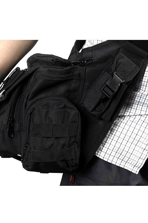 2017 600D Nylon Molle Shoulder Strap Bag Military Push Pack Belt Pouch Travel Camera Money Utility Bag Black - ebowsos