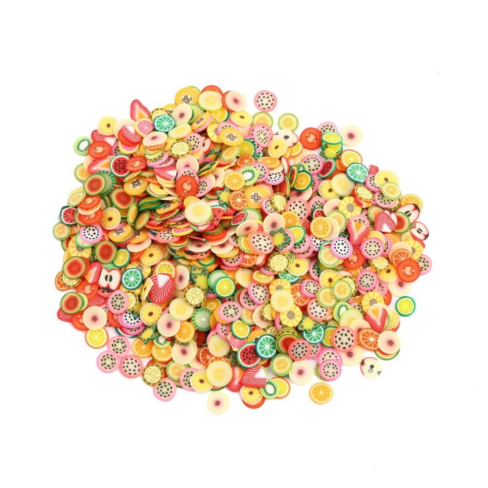 2017 Fashion 1000Pcs DIY Fruit Polymer Clay Slices Nail Art Sticker Tip Decorations Hot Selling - ebowsos