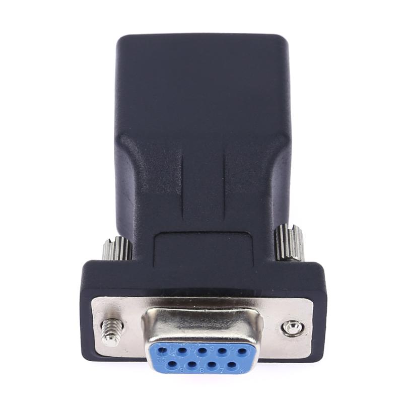2017 New Adapter Converter Cable VGA DB9 Male Port to RJ45 Ethernet Female Port Converter Adapter Connector for Computer - ebowsos