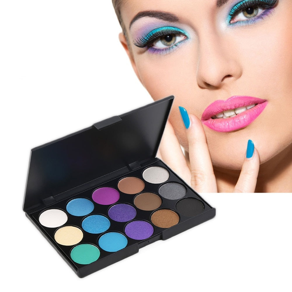 2017 Professional 15 Colors Matte Shimmer Eyeshadow Pallete Eye Shadow Palette Makeup Palette Make Up Cosmetics Makeup Tools - ebowsos