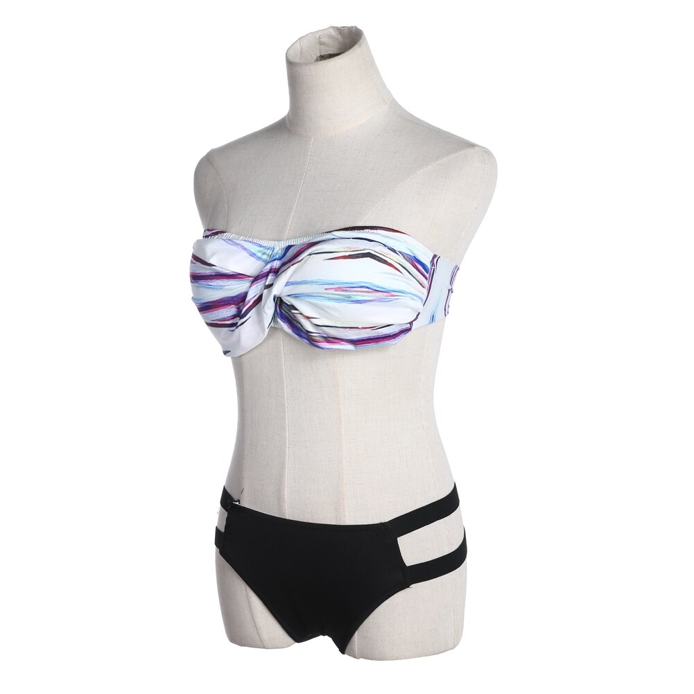 2017 Two-piece Swimming Suit Women Girls Sexy Striped Bikini Swimwear Outfit Summer Padded bikini bra maillot de bain femme-ebowsos