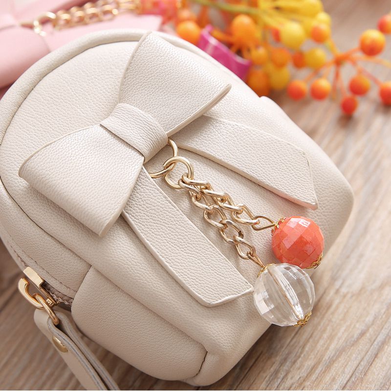 2018 Mini Bow tie bag Shape Children Cute Coin Purses for Girls Kid Wallets white Colors Storage Bag Monederos Pequenos - ebowsos
