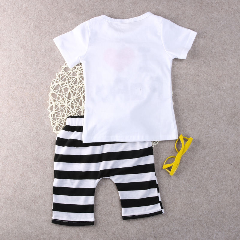 Summer Baby Boy Girls Newborn Clothes Casual Pajamas Set Short T-shirt+Shorts Pants 2PC Outfits - ebowsos