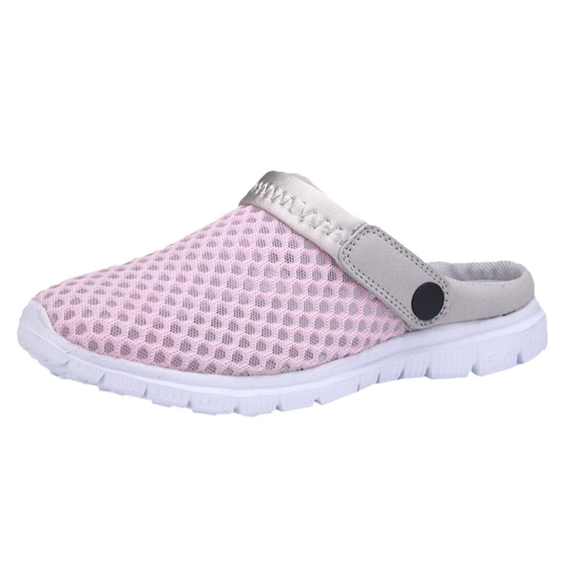 2018 Summer Shoes Fashion Women mesh cloth Slippers Female Hollow Out Flats Women Rubber Sandals Flat Shoes - ebowsos