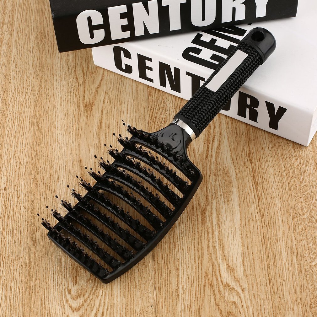 2018 Women Hair Scalp Massage Comb Bristle & Nylon Hairbrush Wet Curly Detangle Hair Brush for Salon Hairdressing Styling Tools - ebowsos