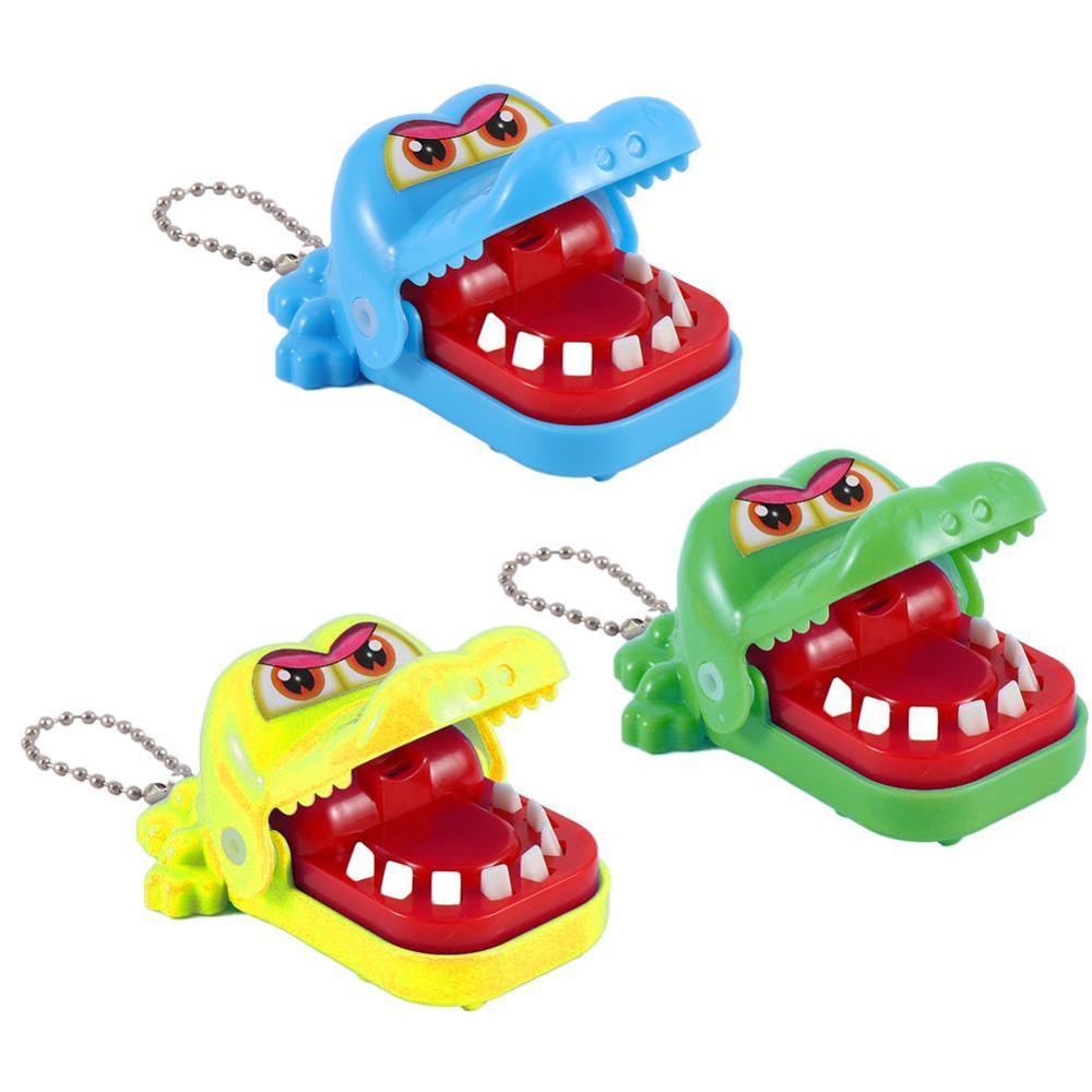 2019 Hot Sale New Creative Small Size Crocodile Mouth Dentist Bite Finger Game Funny Gags Toy For Kids Play Fun Color Random-ebowsos
