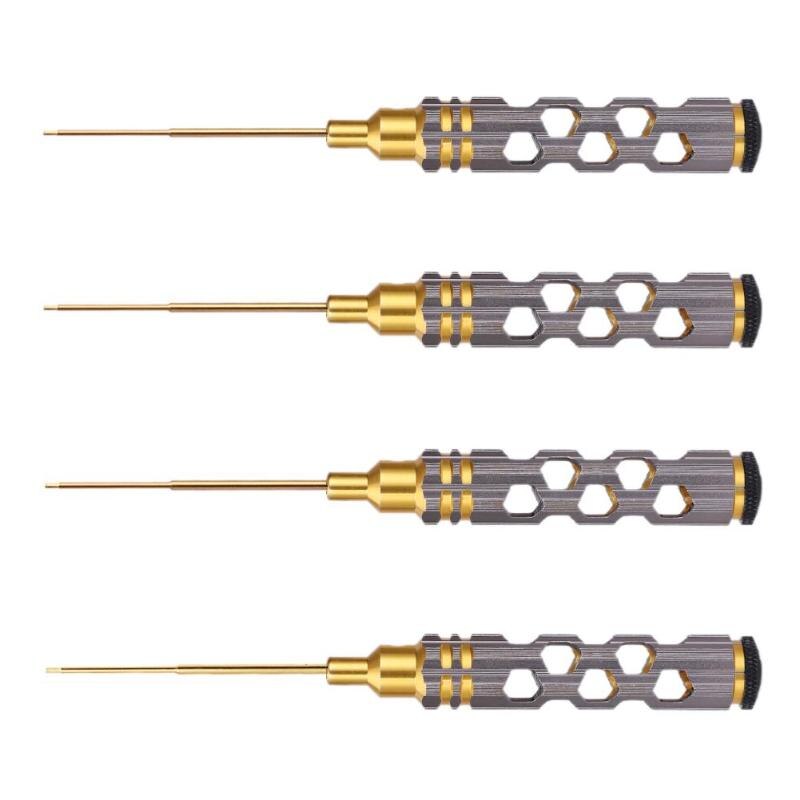 2019 New 4pcs White Steel Hex Screwdriver for RC Helicopter Aircraft Repair Tools Hollow handle, titanium plated screw bits - ebowsos
