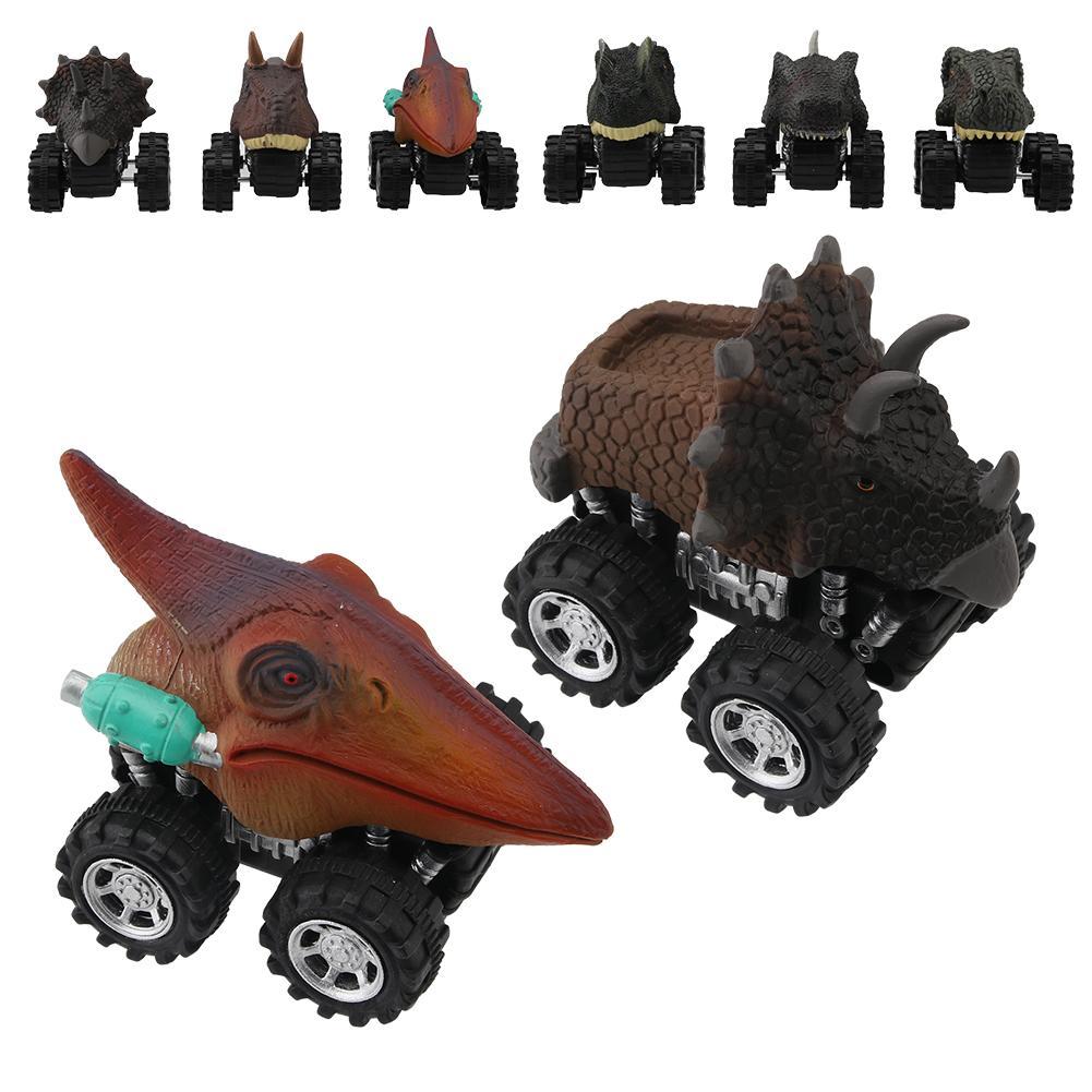 2019 New Brand Pull Back Dinosaur Toy Car Fast Big Tire Wheel Vehicles Truck for 3-14 Year Old Boys Girls Gift for Kids-ebowsos