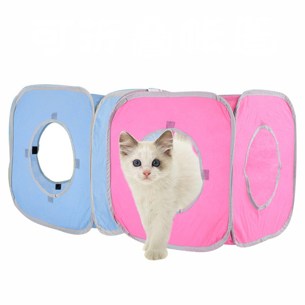 2019 New Creative Portable Foldable Non-Woven Cat Box Tent Toy Octagonal Fence Home Outdoor Supplies Pet Interactive For Cat Dog-ebowsos