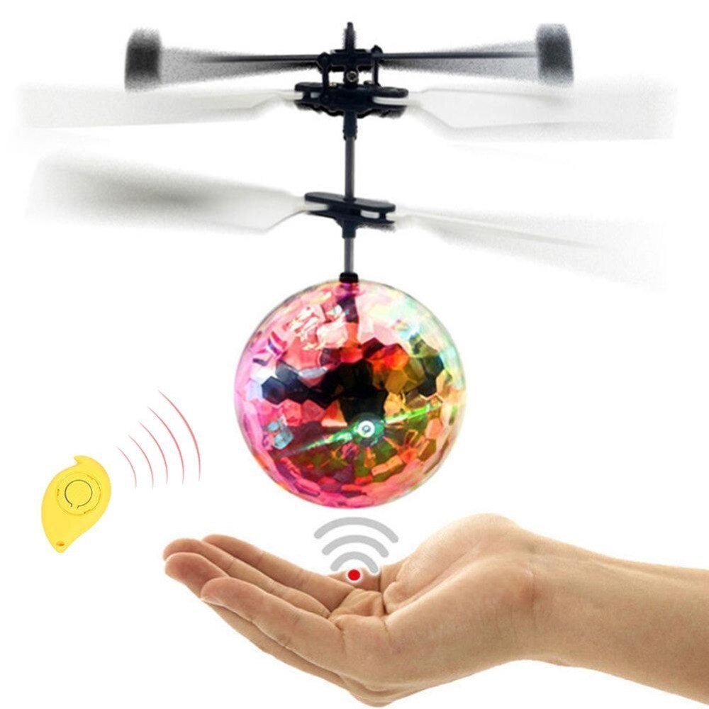2019 RC Flying Ball Luminous Kid's Flight Balls Drone Electronic Infrared Induction Glowing Ball Toys Gift for Kids Dropshipping-ebowsos