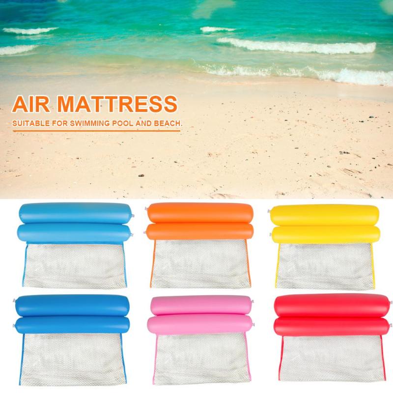 2019 Summer Water Hammock Outdoor Foldable Single People Inflatable Air Mattress Swimming Pool Beach Lounger Floating Sleeping-ebowsos
