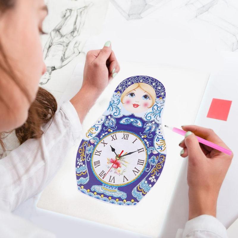 2019 new Owl DIY Diamond Painting Clock Full Drill Special-shaped Diamond Painting Cross Stitch Embroidery Wall Clock Home Decor - ebowsos