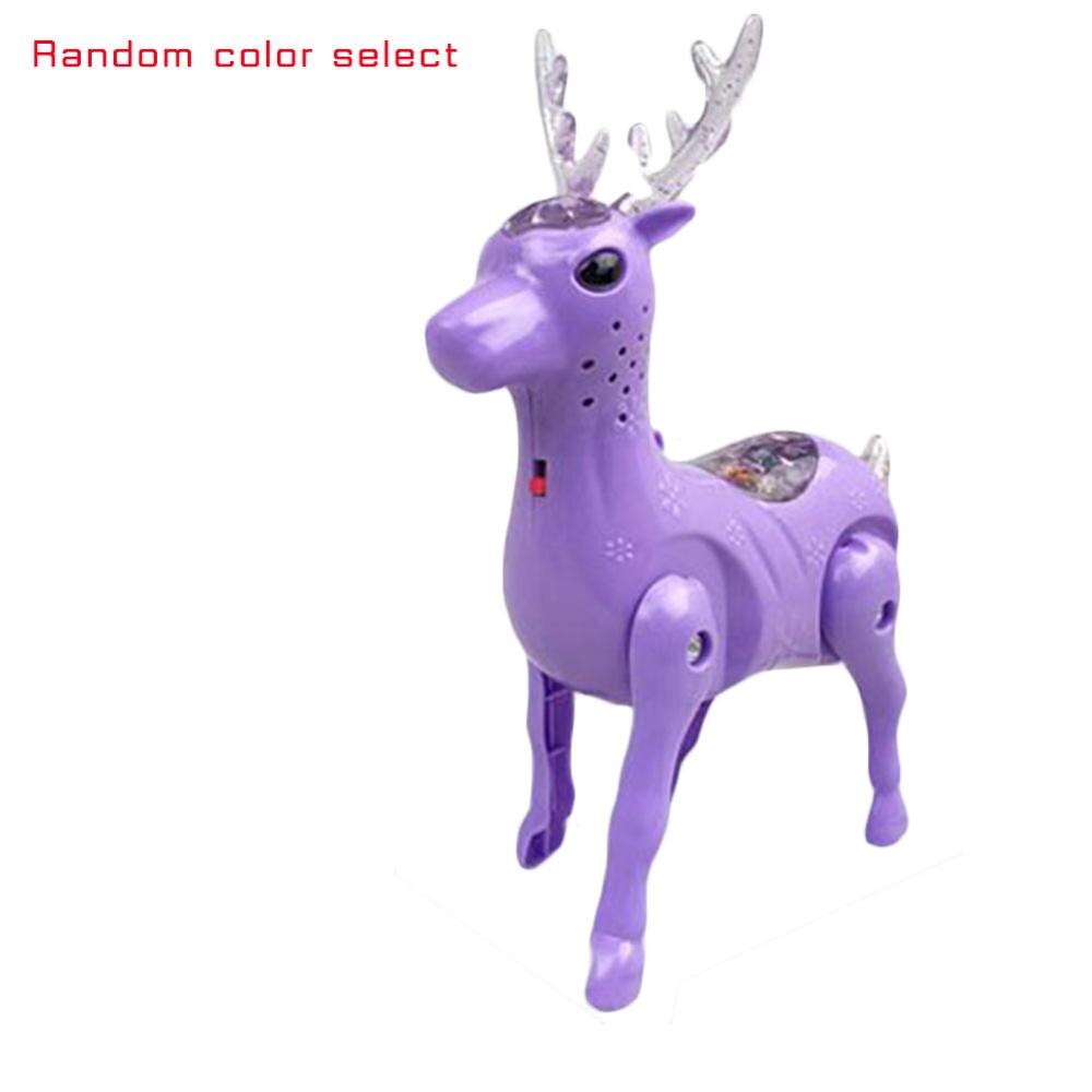 2020 Cute Flashing Music Deer Pet Toys Electronic Robotic Funny Animals Toy With Rope Light For Kids Gift Walking Pet 4 Colors-ebowsos