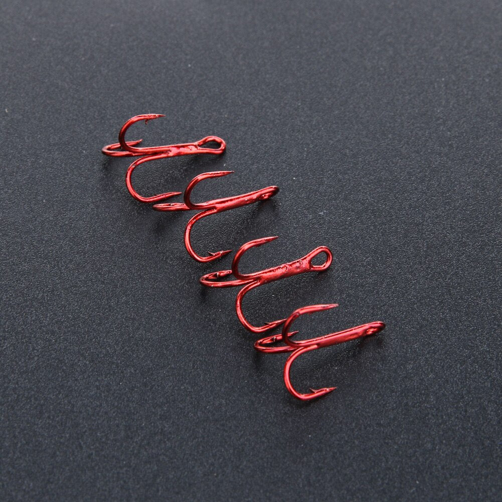 20Pcs Fishing Hooks High-Carbon Steel Sea Fish Treble Hook Barbed Sharp Pesca Tackle with 3 Anchors Fishing Supplies-ebowsos