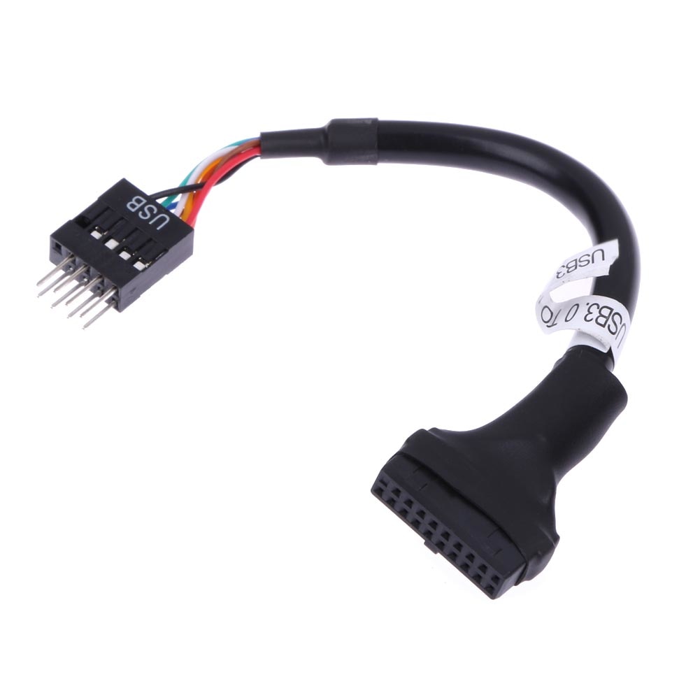 20Pin 19Pin USB 3.0 Female To 9Pin USB 2.0 Male Motherboard Cable Adapter Cord 480mbps Data Speed Computer Cable Connectors - ebowsos
