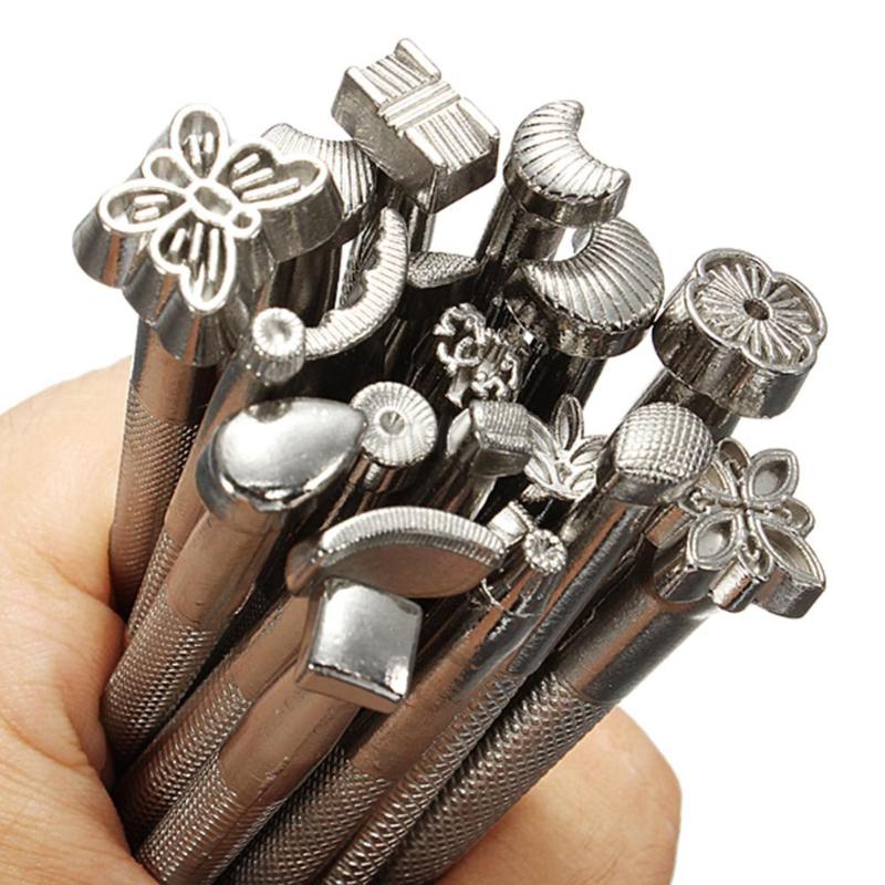 20pcs DIY Leather Working Tools Convenient Saddle Making Craft Tool Leather Stamps Set DIY Gift Suppliers Accessories Tools - ebowsos