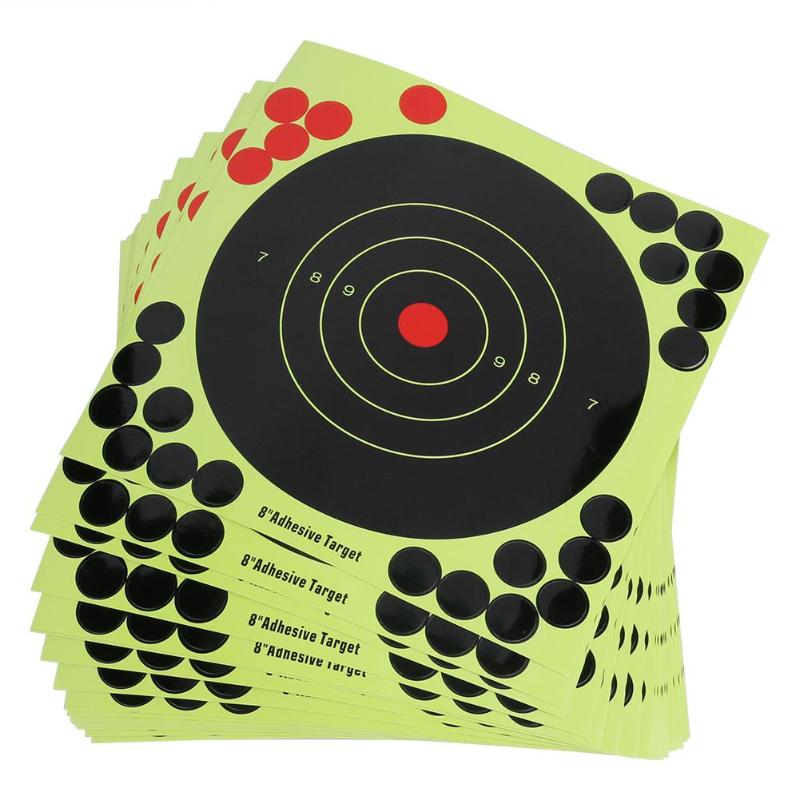 20pcs Splash flower target 8-inch adhesive Reactivity Shoot Target Aim for Gun / Rifle Self Adhesive Splatterburst Targets-ebowsos