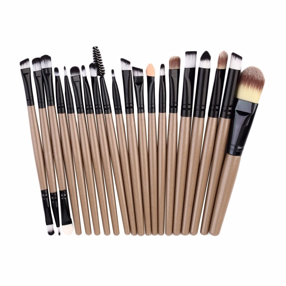 20pcs/set Makeup Brushes Pro Blending Eyeshadow Powder Foundation Eyes Eyebrow Lip Eyeliner Make up Brush Cosmetics Tool 2018 - ebowsos