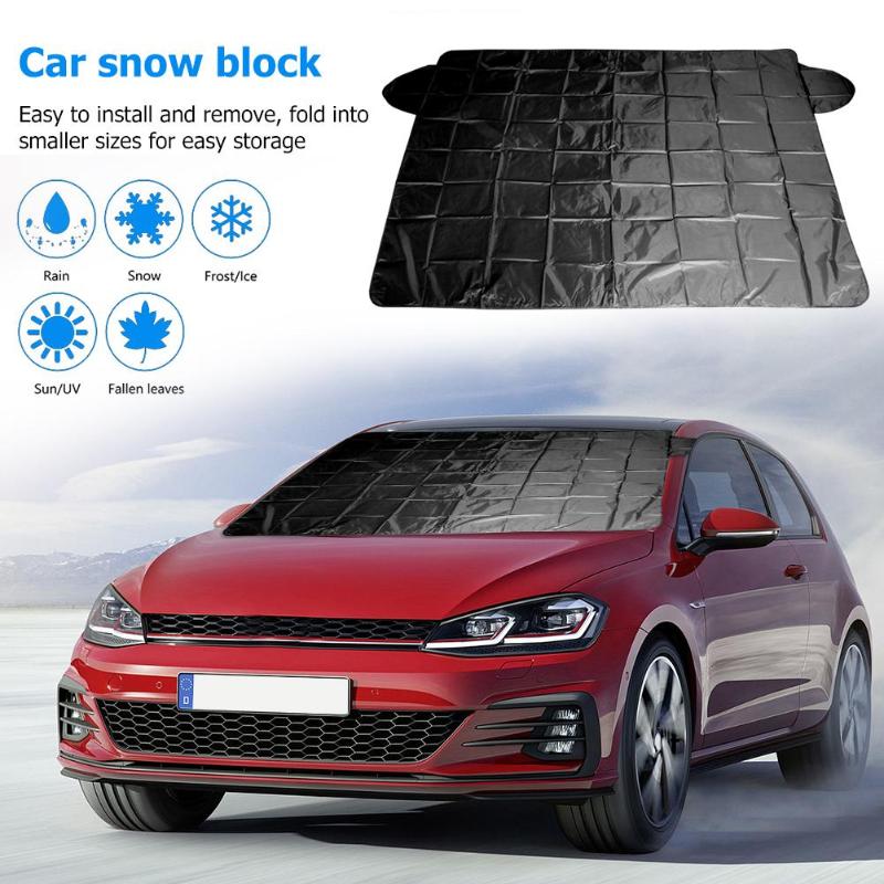 210x120cm Magnetic Car Windscreen Snow Ice Shield Protector Front Rear Windshield Sun Shade Cover Car Windscreen Snow Shield New - ebowsos