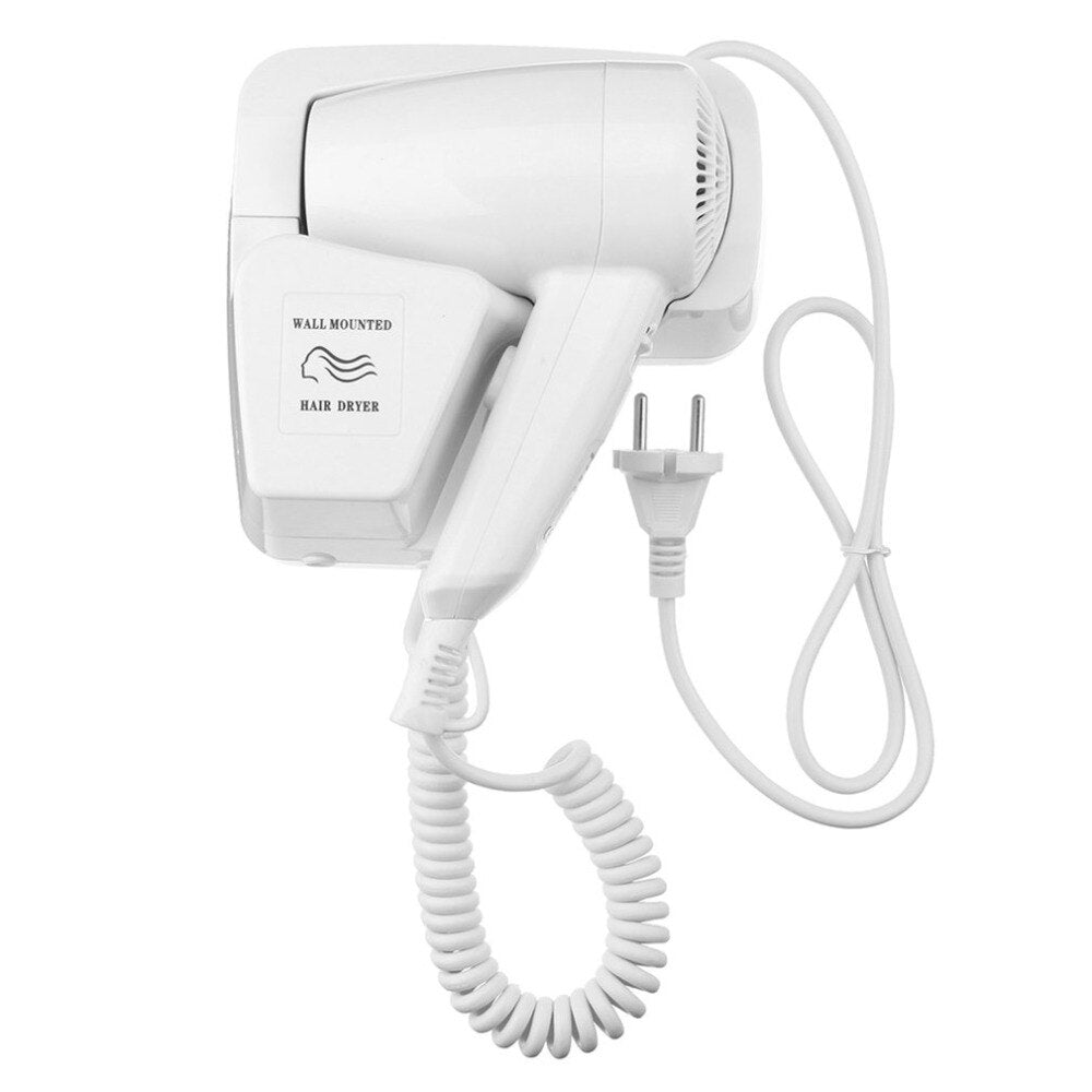 220V 1200W Negative Ion Wall Mounted Hair Dryer Blower Hotel Home With Holder EU Plug Hair Dryer Blower Hair Drying Tool - ebowsos