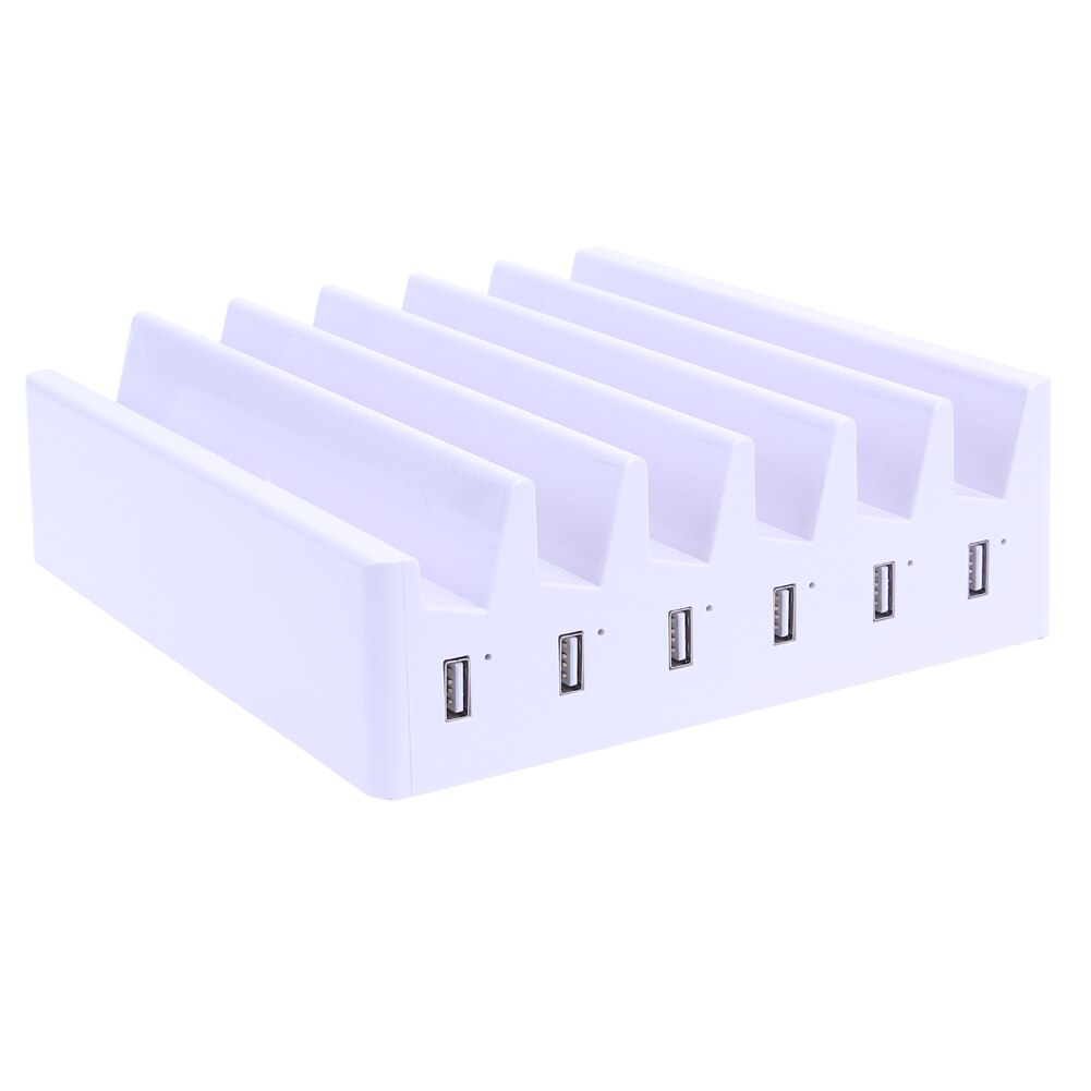 220V 5V EU Charger Box 6 Port Charger Intelligent Quick Charging with Multifunction Protection Box for IOS Android Smartphone - ebowsos