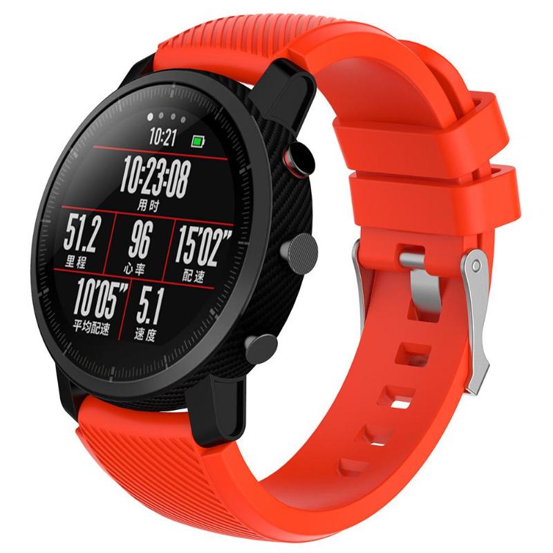 22mm Soft Silicone Sports Wristband Watch Band Watch Strap for HUAMI Amazfit 1/2 Generation Samrt Watch S/L Size - ebowsos