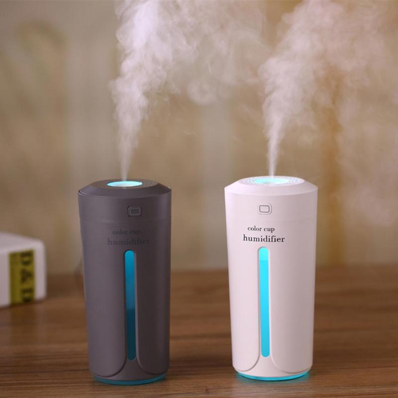 230ml Ultrasonic Air Humidifier Essential Oil Diffuser 4 Color Lights Electric Aromatherapy USB Humidifier Car Aroma Diffuser - ebowsos