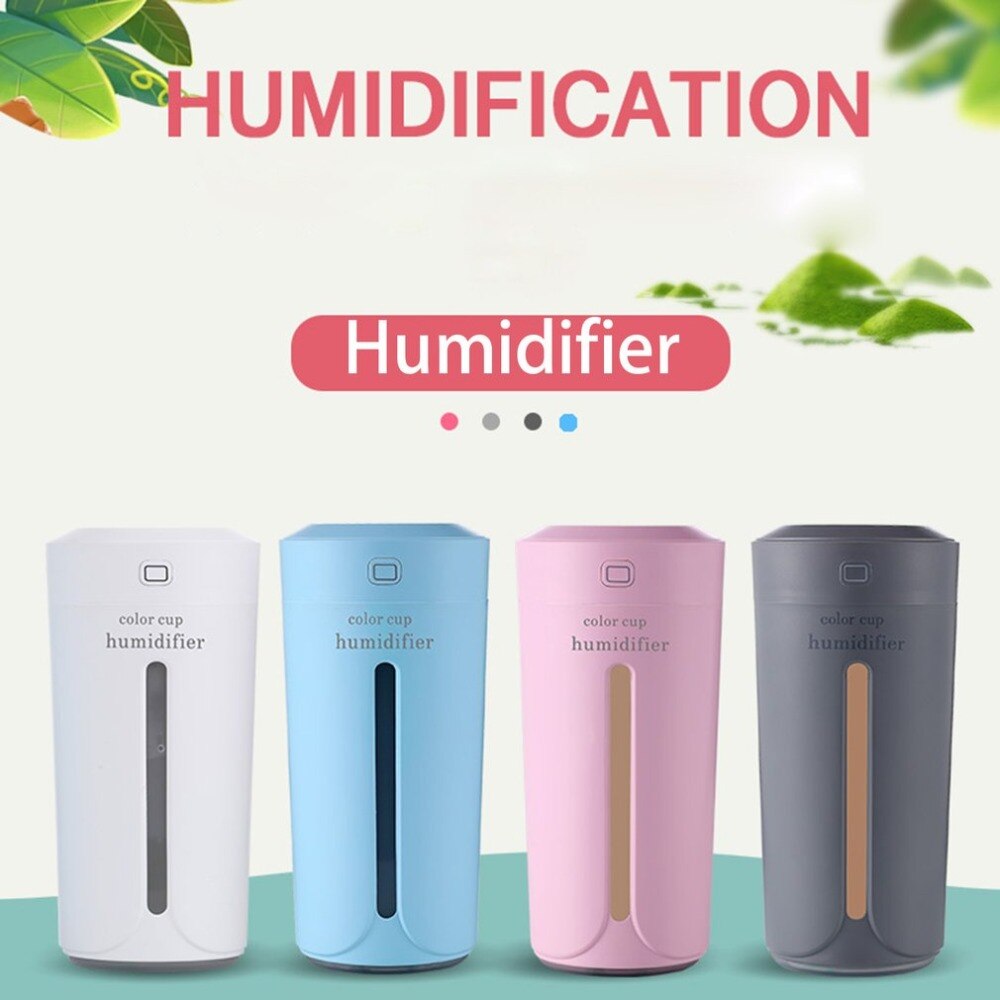230ml Ultrasonic LED Light Cup Aroma USB Charging Humidifier Air Essential Oil Aroma Diffuser Purifier Atomizer Facial Care Tool - ebowsos