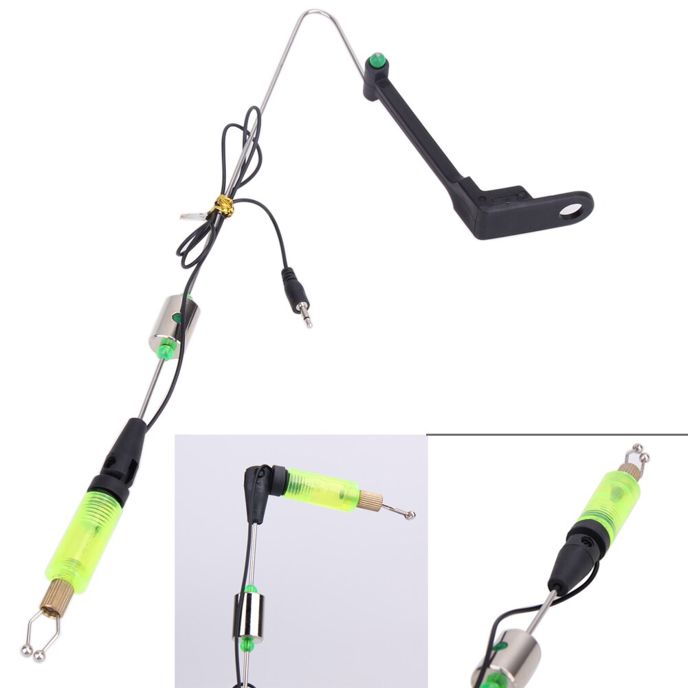 24.5cm/9.6 Fishing Carp Fishing Bite Alarm LED Hanger Swinger Illuminated Indicator Iron Fish Bite Bell Signal Light Fishing Be-ebowsos