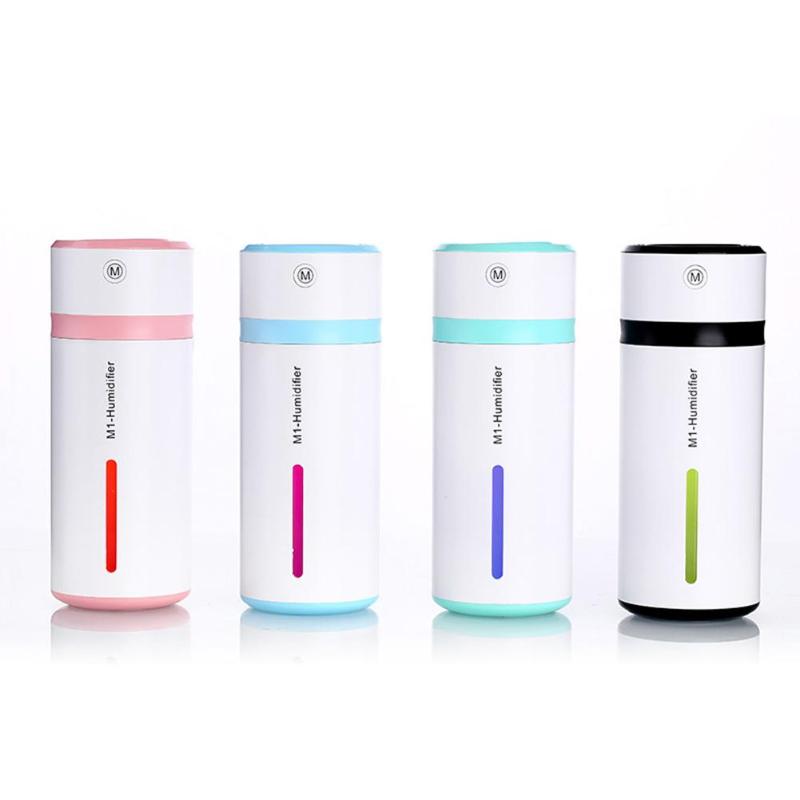 240ML Ultrasonic Air Humidifier Purifier LED Light USB Essential Oil Diffuser Car Purifier Aroma Cooling Mist Maker High Quality - ebowsos