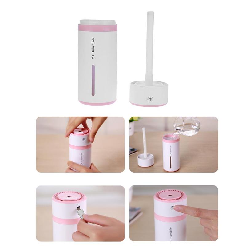240ML Ultrasonic Air Humidifier Purifier LED Light USB Essential Oil Diffuser Car Purifier Aroma Cooling Mist Maker High Quality - ebowsos