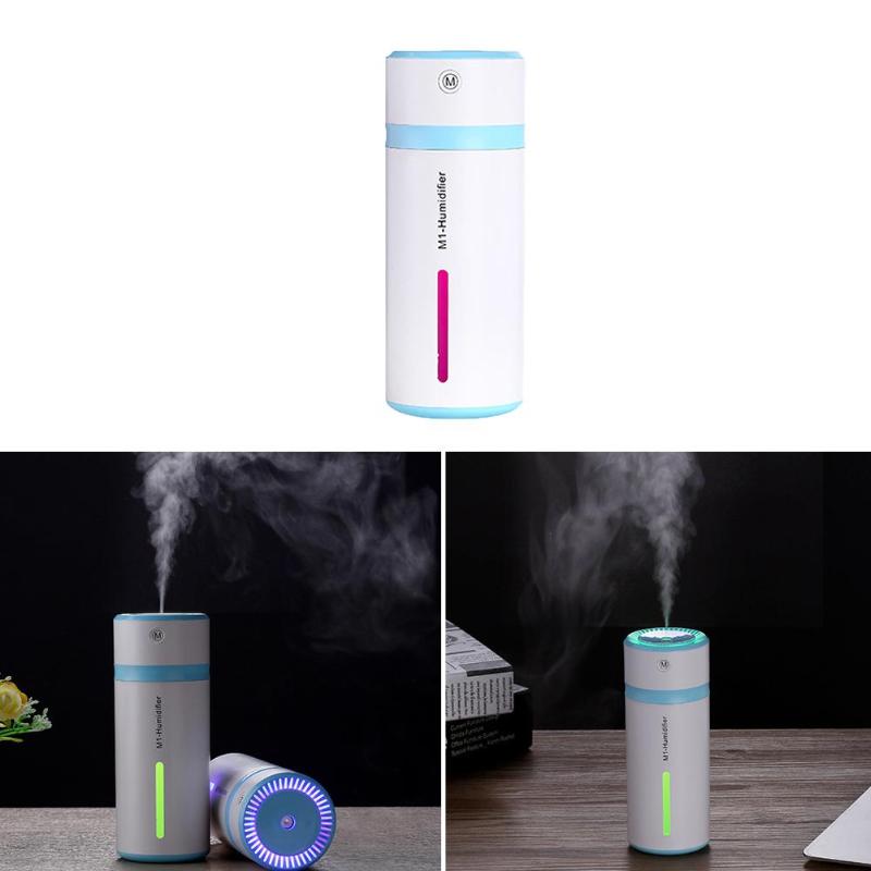 240ML Ultrasonic Air Humidifier Purifier LED Light USB Essential Oil Diffuser Car Purifier Aroma Cooling Mist Maker High Quality - ebowsos