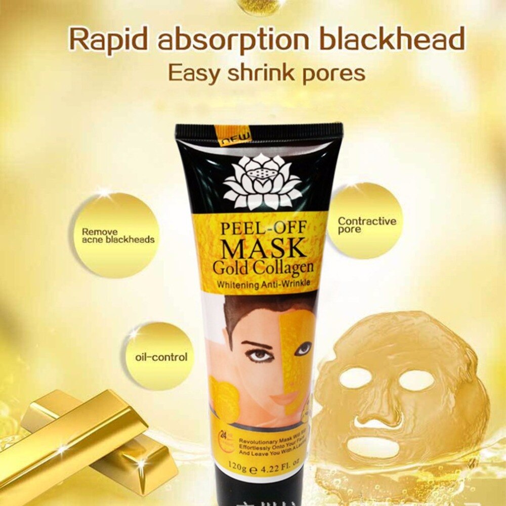 24K Gold Collagen Peel off Mask Face Whitening Lifting Firming Skin Anti Wrinkle Anti Aging Facial Mask Face Care Skin Care mask - ebowsos