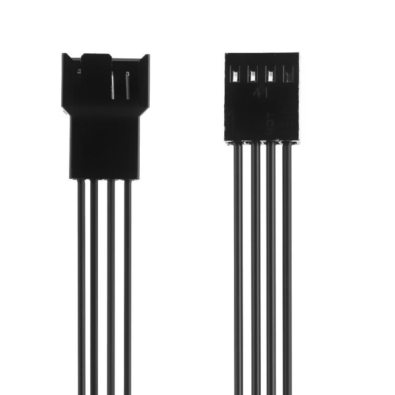 25cm Motherboard 4Pin Female to PWM Fan 4Pin Male Power Adapter Splitter Extension Cable Wire Cord Fan Cable High Quality - ebowsos