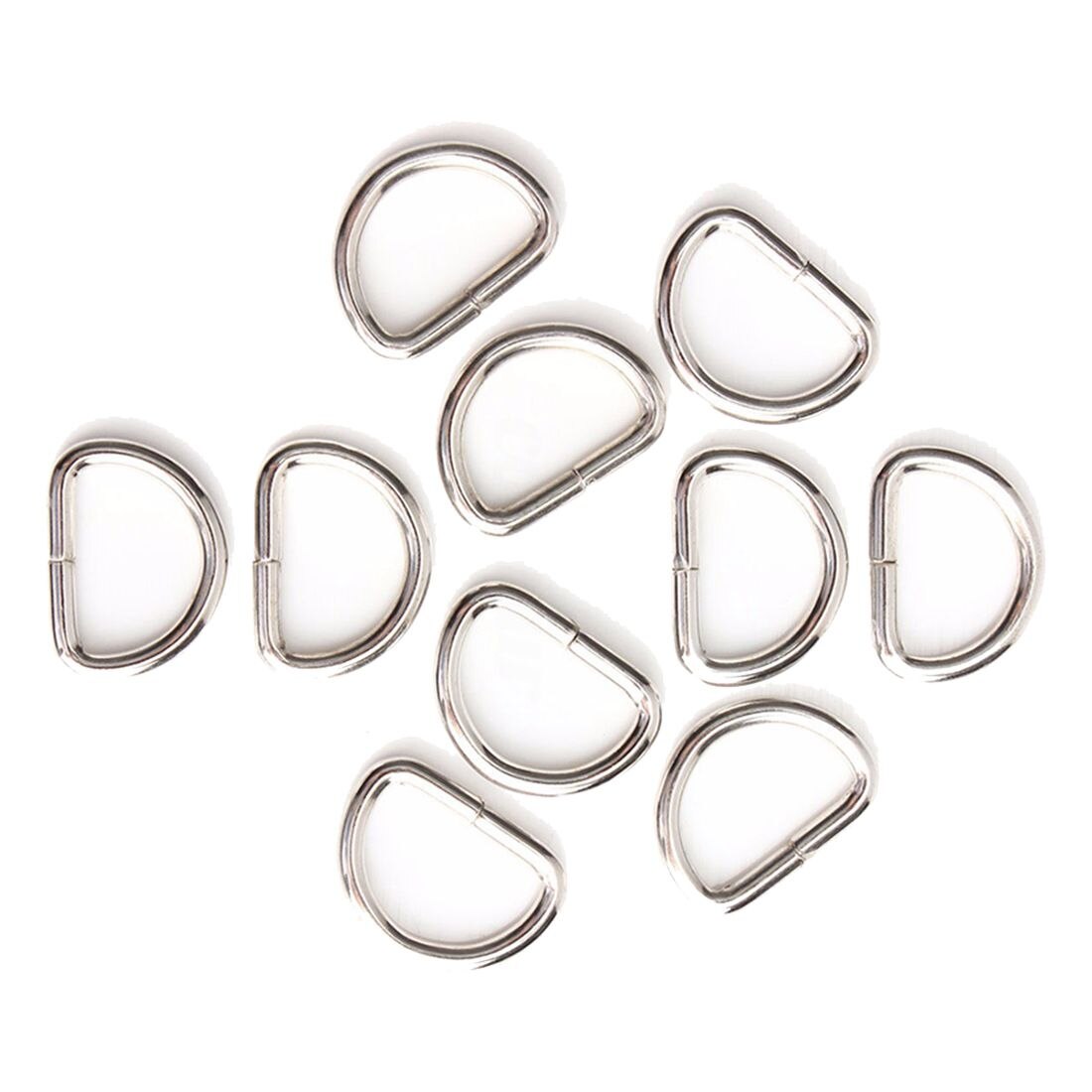 25mm Silver Metal D-shaped Ring D-Ring Metal Ring for bag - ebowsos
