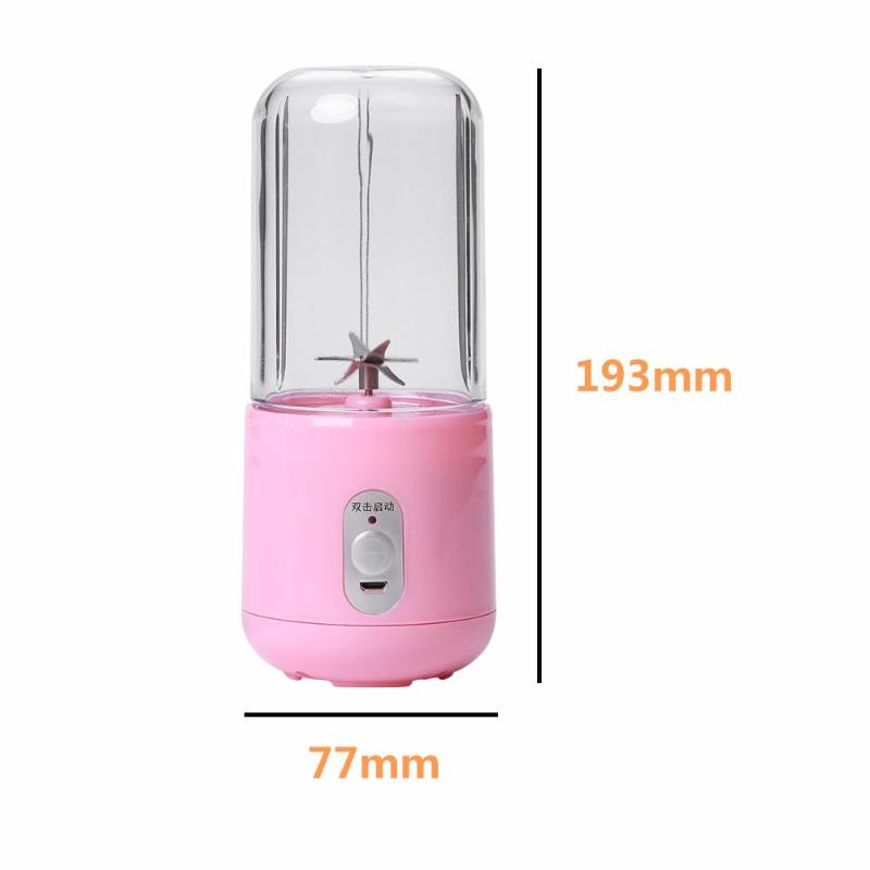 260ml Portable USB Rechargeable Juicer Household Fruit Mixer Juice Extractor Intelligent Electromagnetic Induction Device - ebowsos