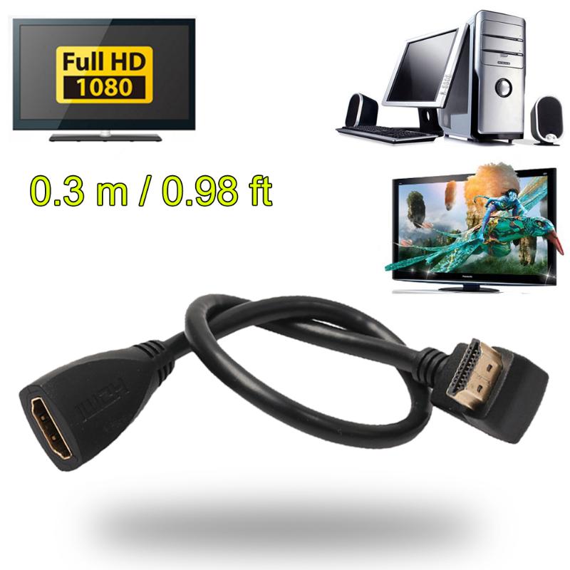 270 Degrees Angle 1080P HDMI Cable Male to HDMI Female Cable Adapter Converter Extender 1.4V for PS4 DVD JD TV HDMI Adopter - ebowsos